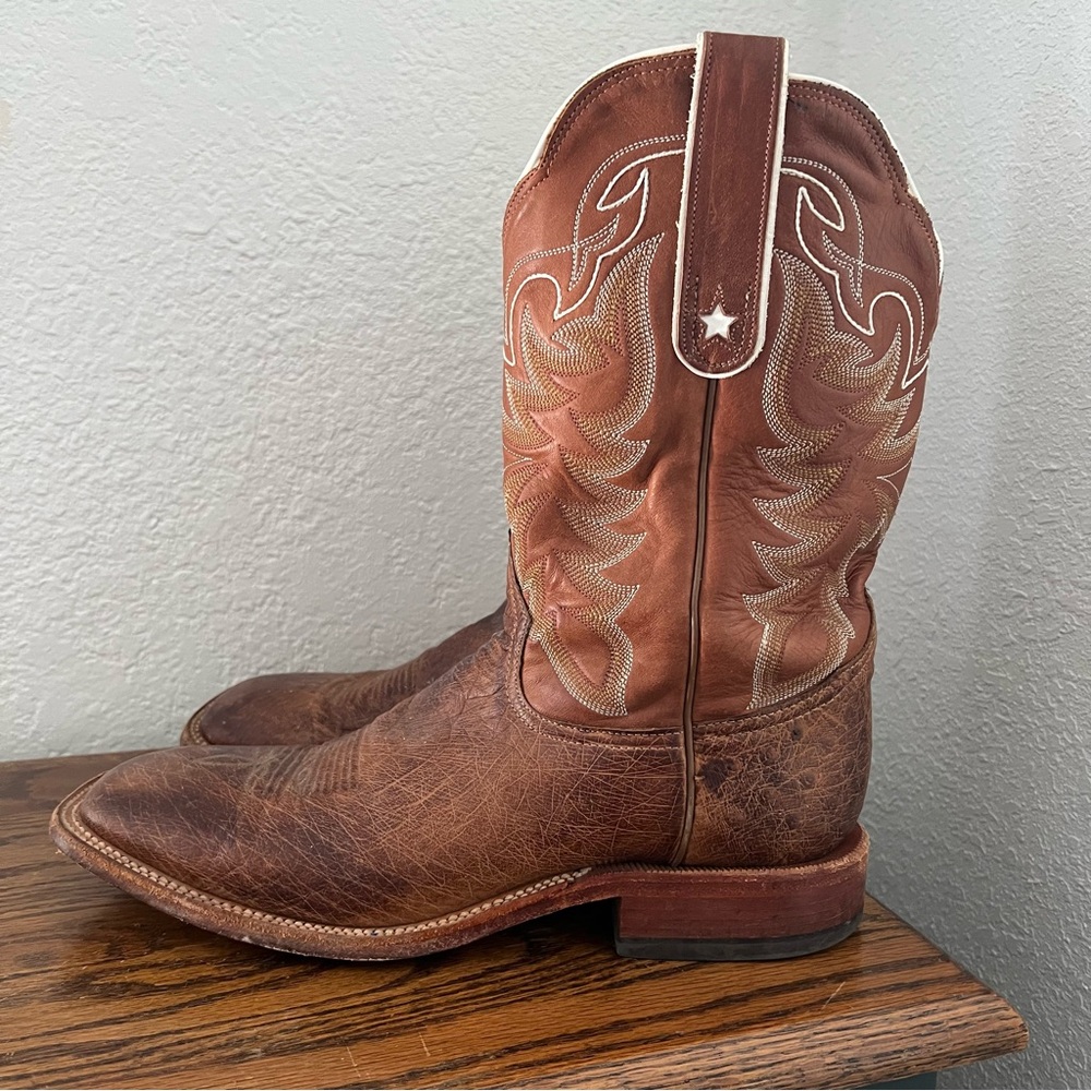 Tony Lama O4177 Men's San Saba Collection Stockman Boots Square Toe 10.5 D - Picture 2 of 10